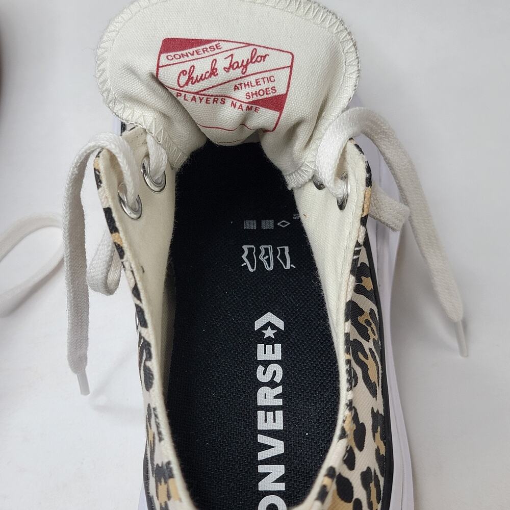 Converse Chuck Taylor 10M Low Top Chunky Platform Leopard Run Star Tennis Shoes - Picture 11 of 12
